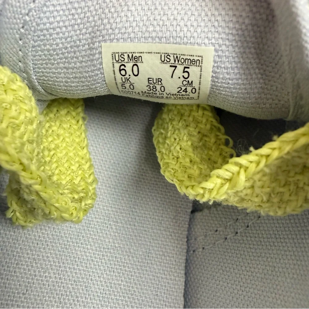 Vans Authentic Lowpro Shoes Fat Lace Lilac Lime Green Womens 7.5 Mens 6 Sneaker - Picture 6 of 7